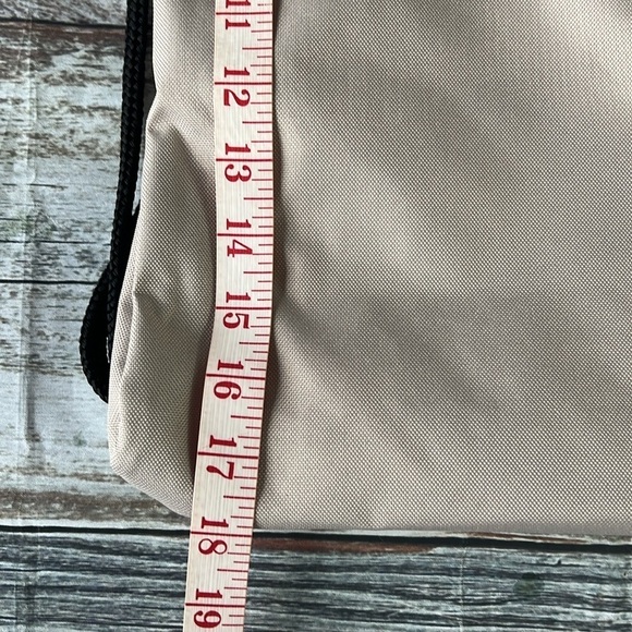 Adidas Classic 3S 2 Sackpack Wonder Beige / Black #5156943 *NEW* Backpack Gym - Picture 4 of 10